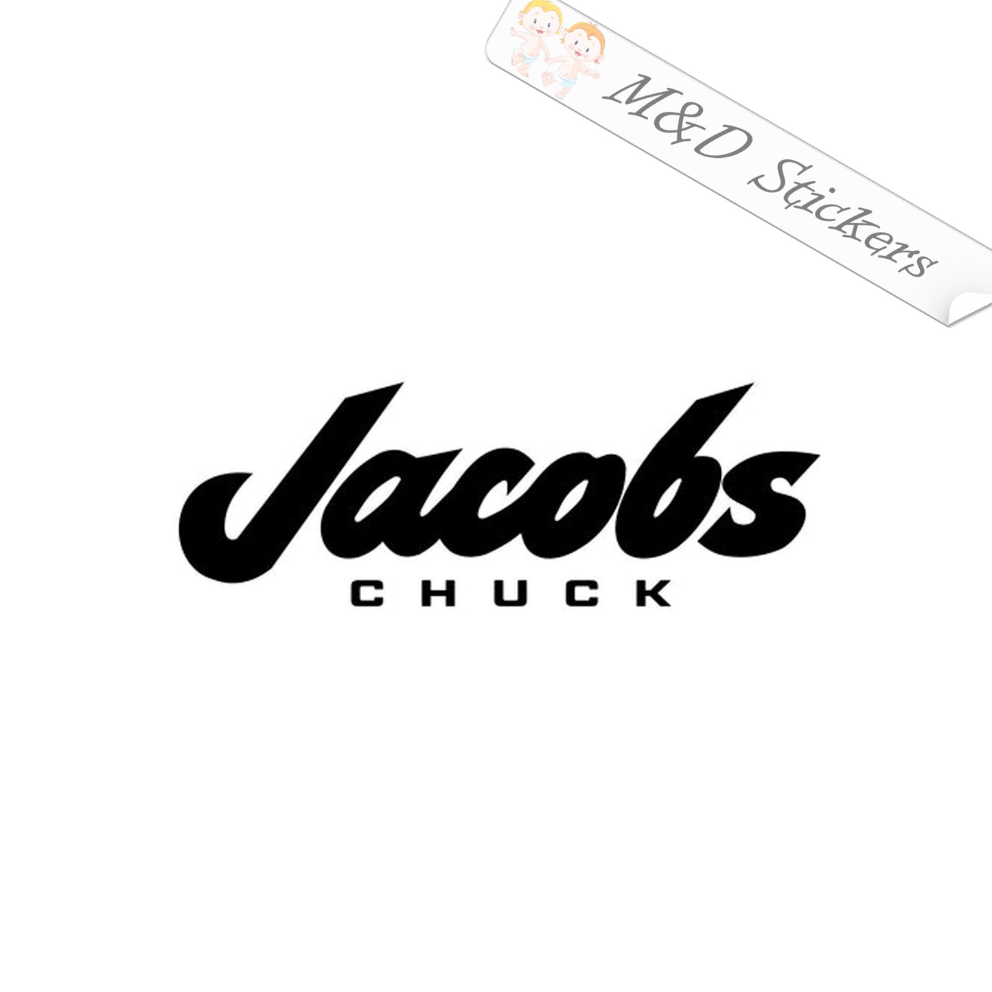 Jacobs Chuck tools Logo (4.5" - 30") Vinyl Decal in Different colors & size for Cars/Bikes/Windows