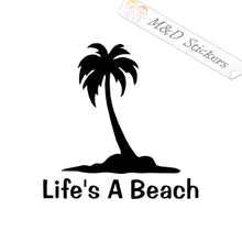 2x Life is a Beach Vinyl Decal Sticker Different colors & size for Cars/Bikes/Windows