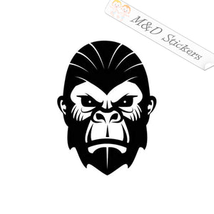 2x Gorilla Head Ape Monkey Vinyl Decal Sticker Different colors & size for Cars/Bikes/Windows