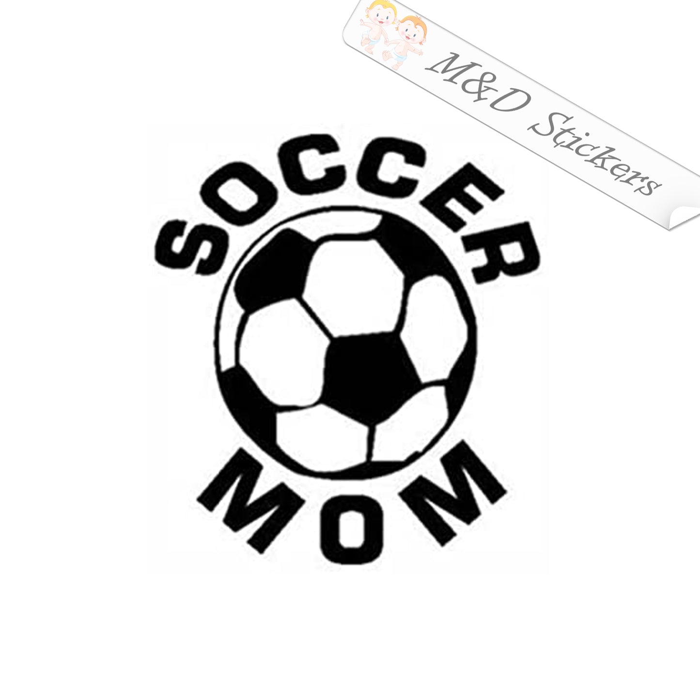 2x Soccer mom Vinyl Decal Sticker Different colors & size for Cars/Bikes/Windows