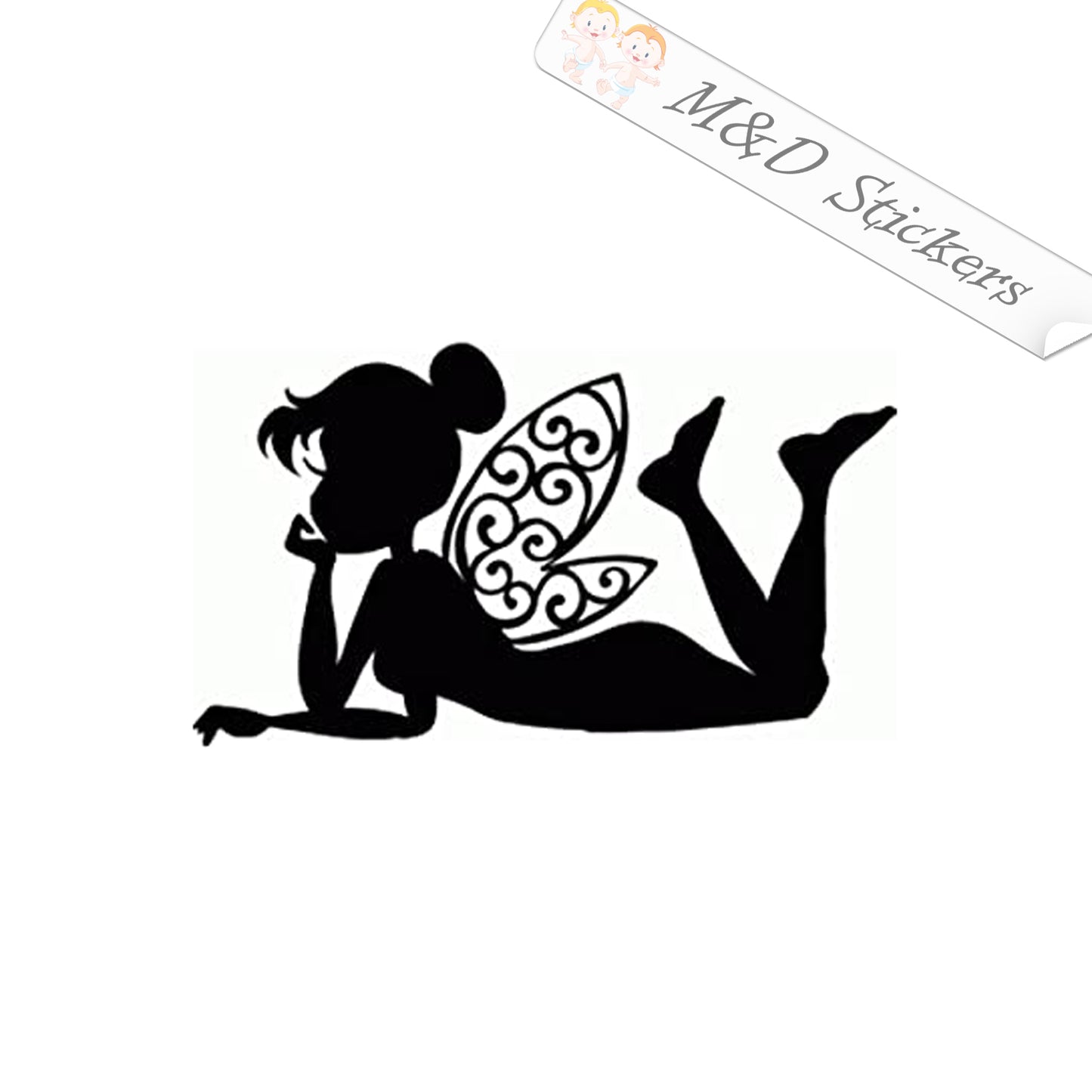 2x Fairy Vinyl Decal Sticker Different colors & size for Cars/Bikes/Windows