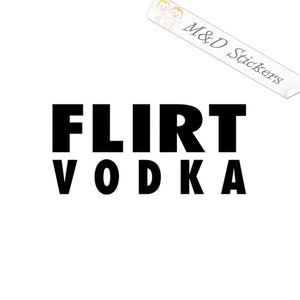 Flirt Vodka Logo (4.5" - 30") Vinyl Decal in Different colors & size for Cars/Bikes/Windows