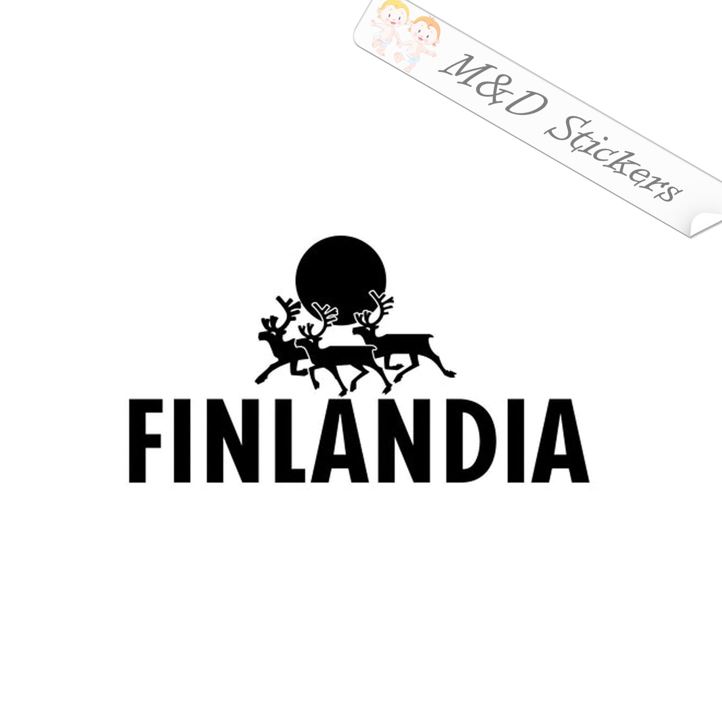 Finlandia Vodka Logo (4.5" - 30") Vinyl Decal in Different colors & size for Cars/Bikes/Windows
