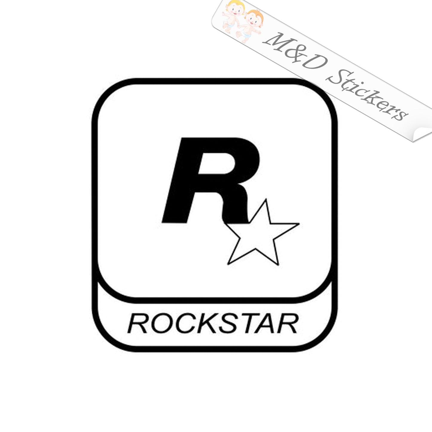 Rockstar Games Video Game Company Logo (4.5" - 30") Vinyl Decal in Different colors & size for Cars/Bikes/Windows