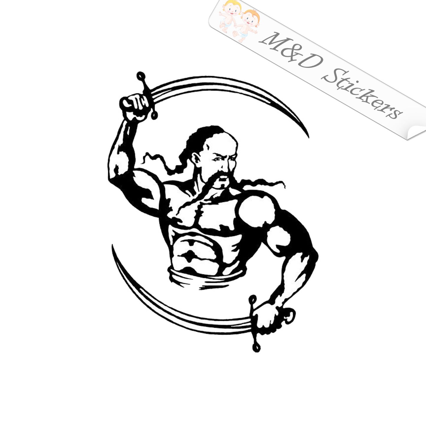 Ukrainian Cossack (4.5" - 30") Decal in Different colors & size for Cars/Bikes/Windows