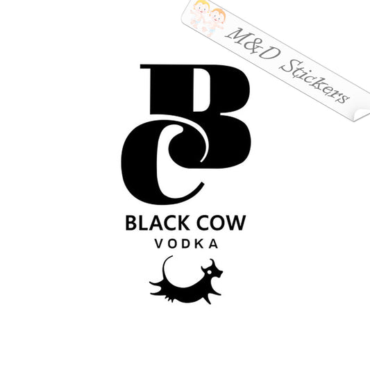Black Cow Vodka Logo (4.5" - 30") Vinyl Decal in Different colors & size for Cars/Bikes/Windows