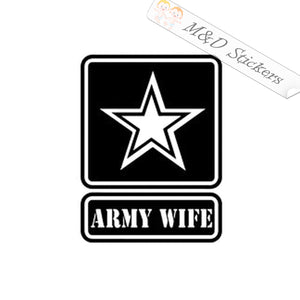 US Army Wife (4.5" - 30") Vinyl Decal in Different colors & size for Cars/Bikes/Windows