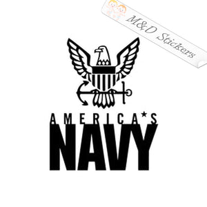 US Navy (4.5" - 30") Vinyl Decal in Different colors & size for Cars/Bikes/Windows