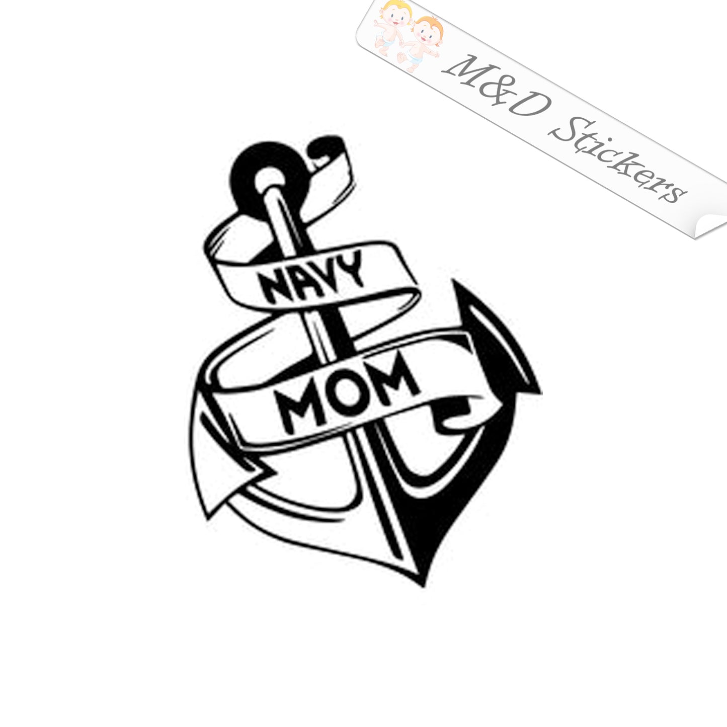 Navy Mom (4.5" - 30") Vinyl Decal in Different colors & size for Cars/Bikes/Windows