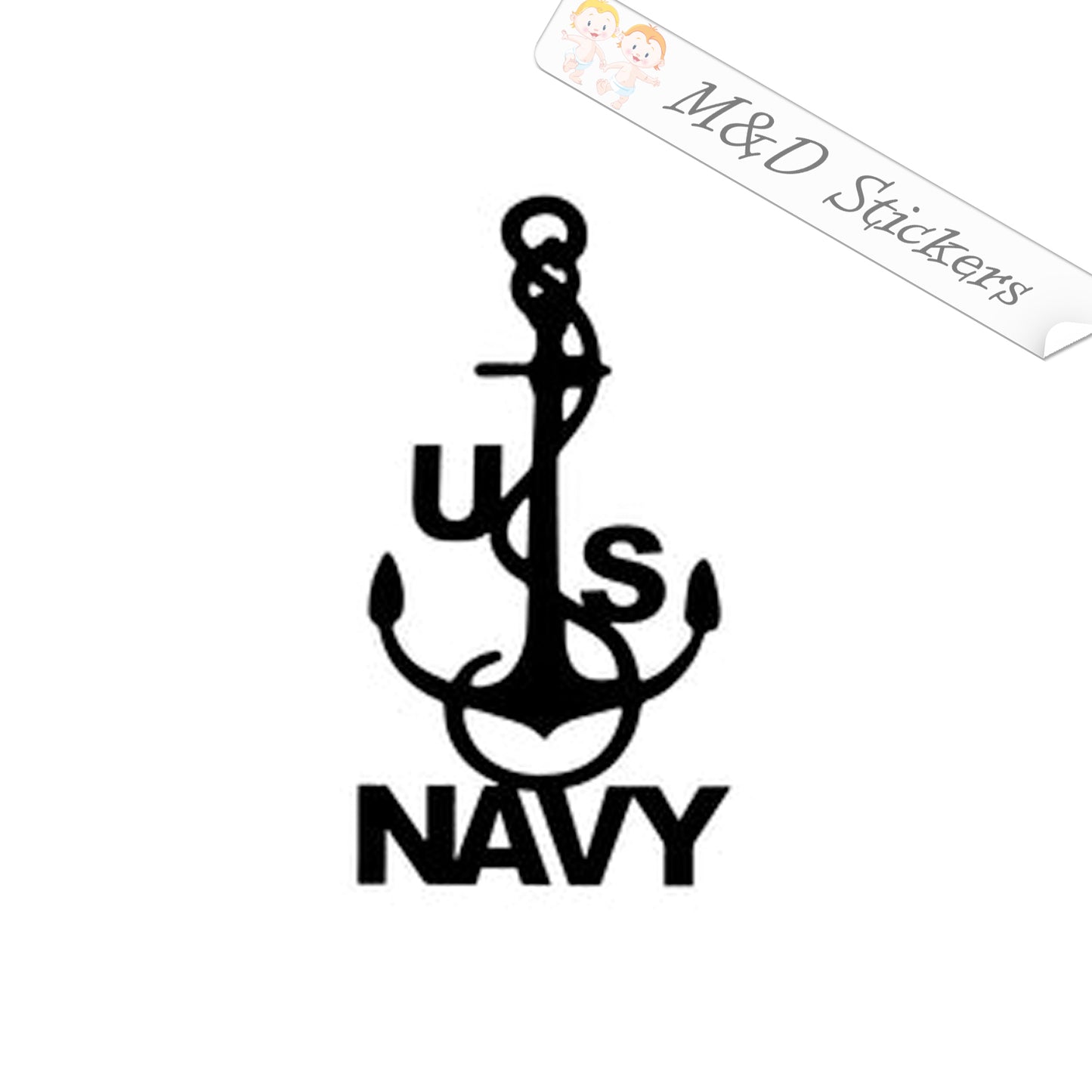 US Navy (4.5" - 30") Vinyl Decal in Different colors & size for Cars/Bikes/Windows