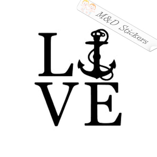 Love anchor US Navy (4.5" - 30") Vinyl Decal in Different colors & size for Cars/Bikes/Windows