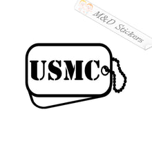 USMC Dog Tag (4.5" - 30") Vinyl Decal in Different colors & size for Cars/Bikes/Windows