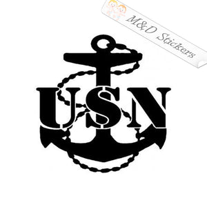 US Navy anchor (4.5" - 30") Vinyl Decal in Different colors & size for Cars/Bikes/Windows