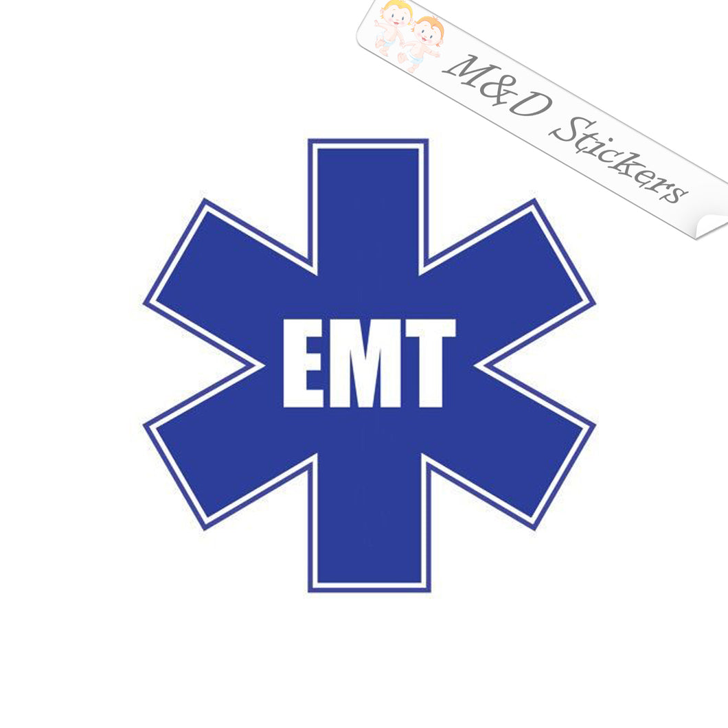 2x EMT Emergency transport Vinyl Decal Sticker Different colors & size for Cars/Bikes/Windows