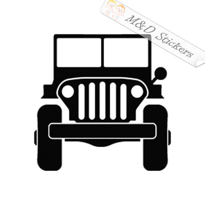 Jeep Silhouette (4.5" - 30") Vinyl Decal in Different colors & size for Cars/Bikes/Windows