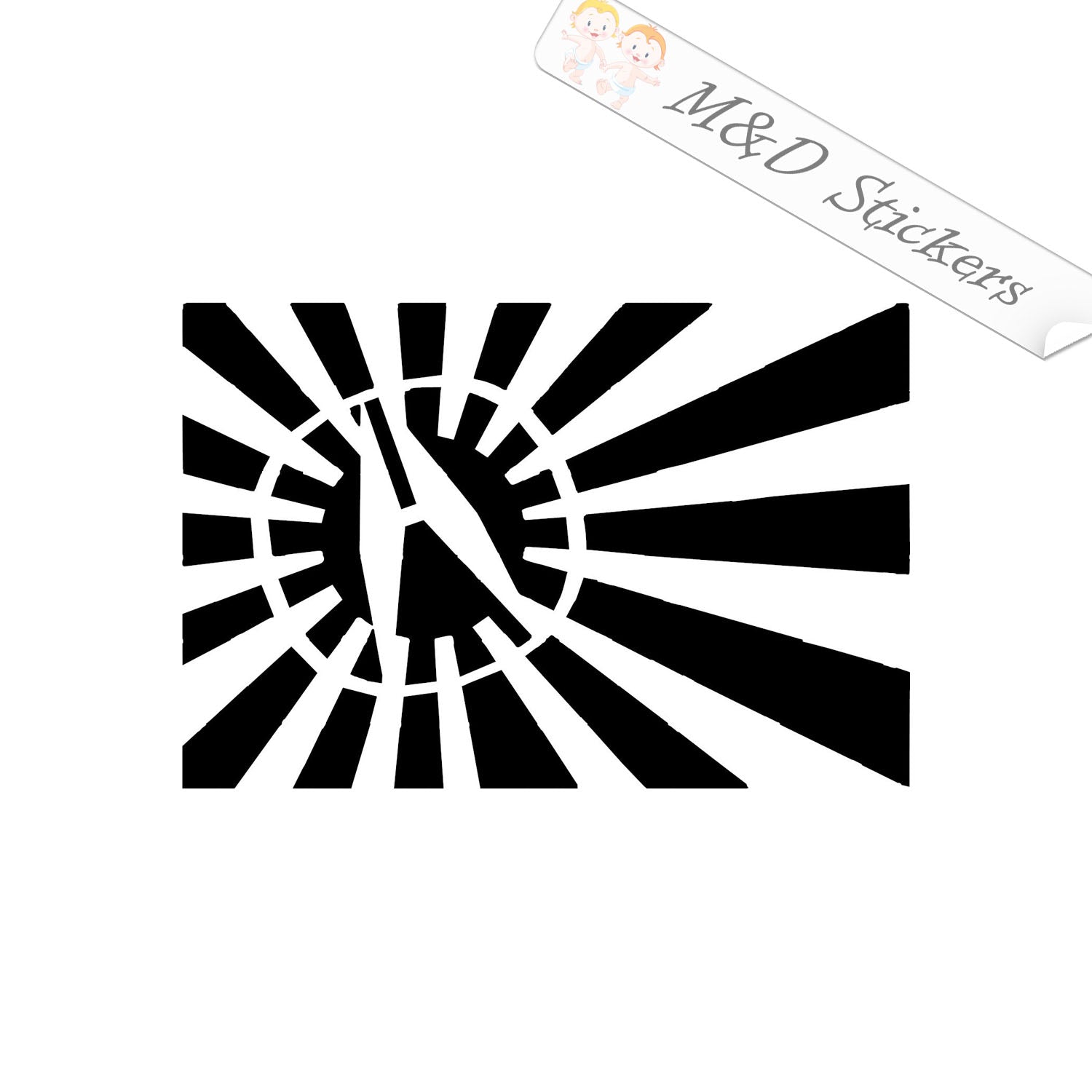 3.5 X 5 INCH STICKERS 2PC SICKSPEED DECAL RISING SUN JAPAN FLAG STICK –  Sickspeed