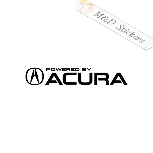 Powered by Acura (4.5" - 30") Vinyl Decal in Different colors & size for Cars/Bikes/Windows