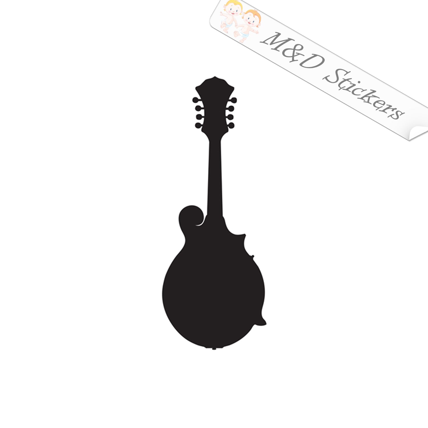 2x Mandolin Vinyl Decal Sticker Different colors & size for Cars/Bikes ...