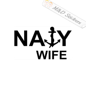 Navy Wife (4.5" - 30") Vinyl Decal in Different colors & size for Cars/Bikes/Windows