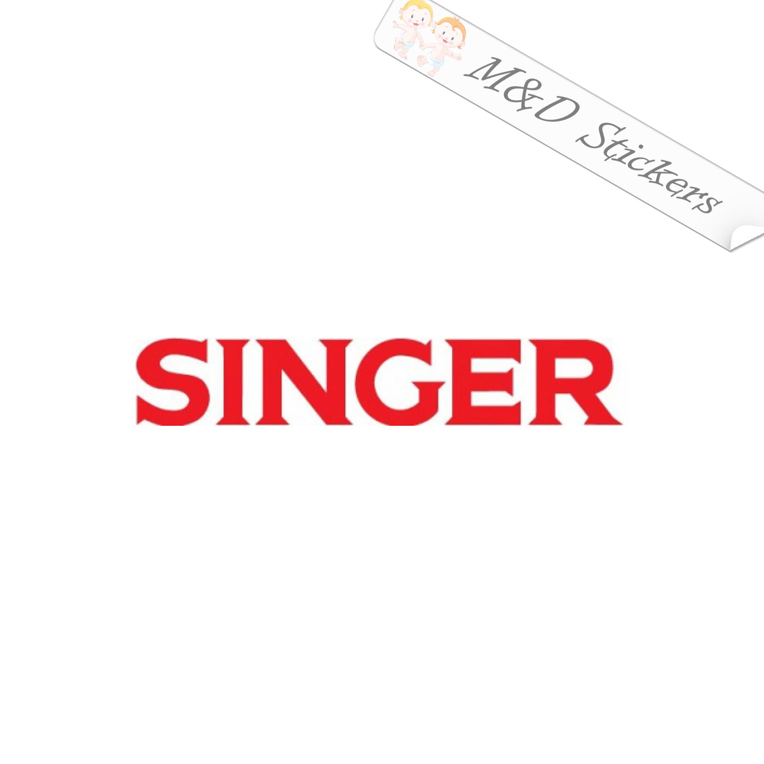 De Singer Collection Tag 2x Singer sewing logo Vinyl Decal Sticker Different colors & size for ...