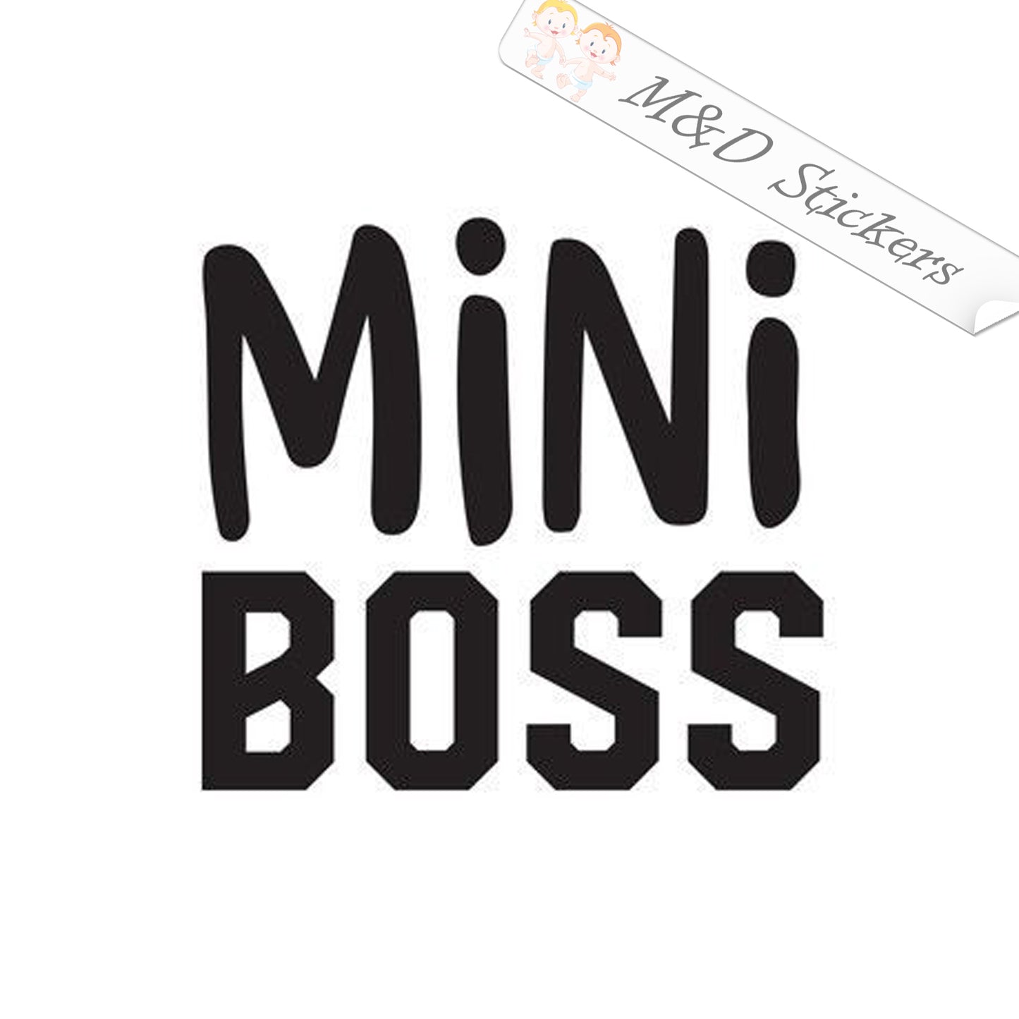 2x Mini Boss Vinyl Decal Sticker Different colors & size for Cars/Bikes/Windows