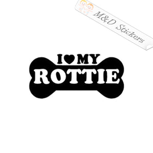 I Love my Rottweiler (4.5" - 30") Vinyl Decal in Different colors & size for Cars/Bikes/Windows