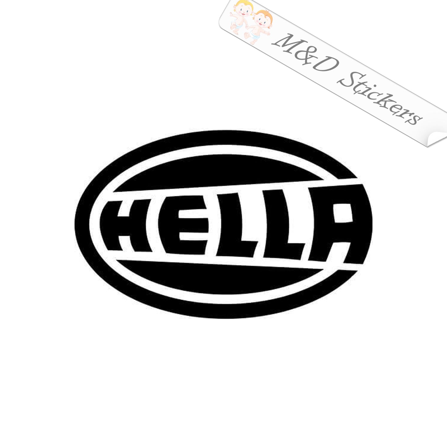 Hella Logo (4.5" - 30") Vinyl Decal in Different colors & size for Cars/Bikes/Windows