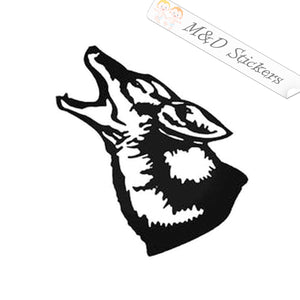 Howling Wolf (4.5" - 30") Vinyl Decal in Different colors & size for Cars/Bikes/Windows
