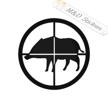 Hunting Crosshair Hog Boar (4.5" - 30") Vinyl Decal in Different colors & size for Cars/Bikes/Windows