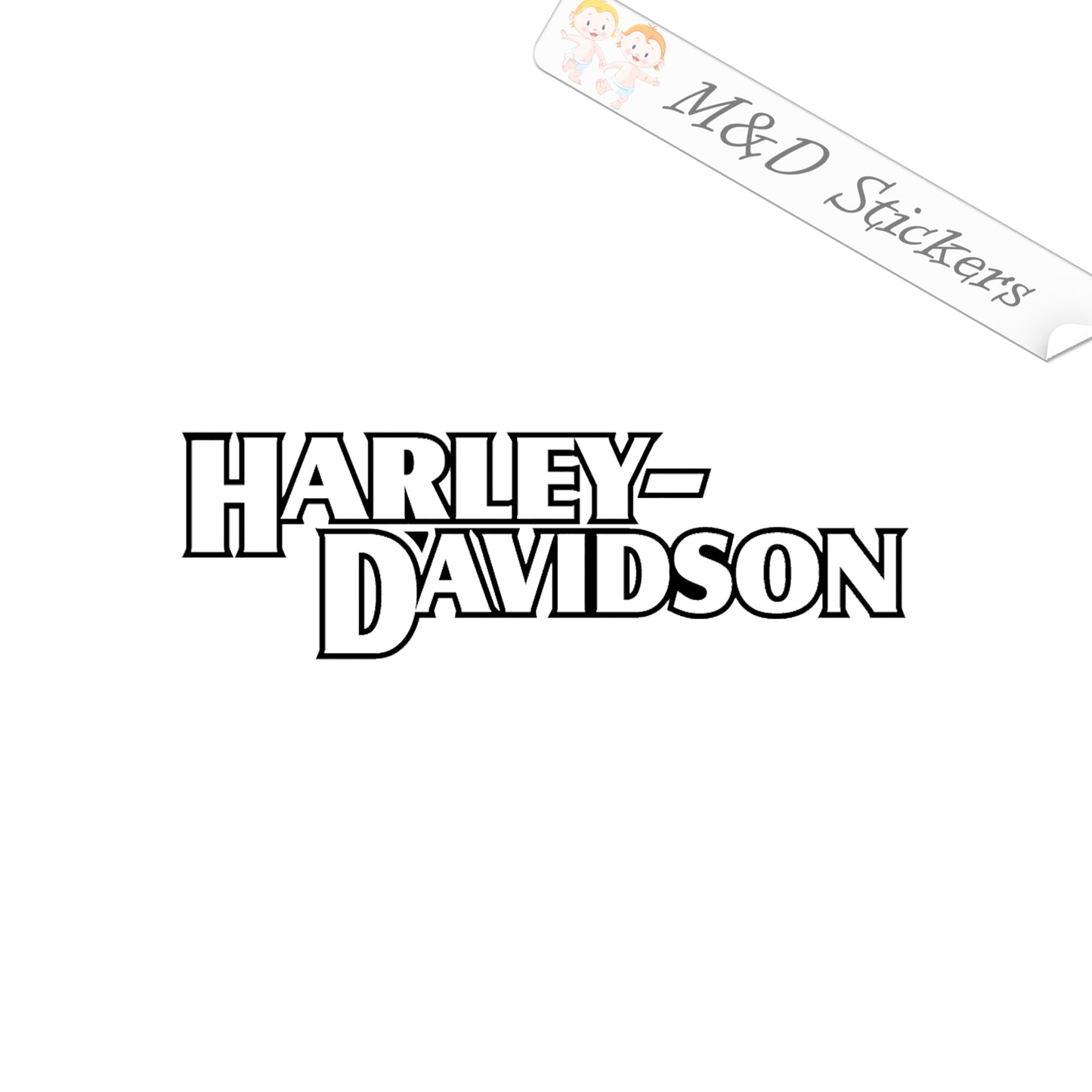 Harley-Davidson script (4.5" - 30") Vinyl Decal in Different colors & size for Cars/Bikes/Windows
