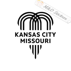 Kansas City Logo (4.5" - 30") Vinyl Decal in Different colors & size for Cars/Bikes/Windows