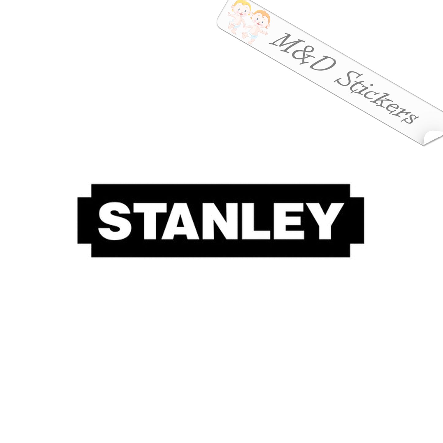 2x Stanley Logo Vinyl Decal Sticker Different colors & size for Cars/Bikes/Windows