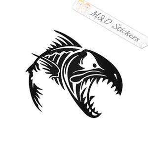 Angry fish (4.5" - 30") Vinyl Decal in Different colors & size for Cars/Bikes/Windows