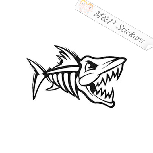 Angry fish (4.5" - 30") Vinyl Decal in Different colors & size for Cars/Bikes/Windows
