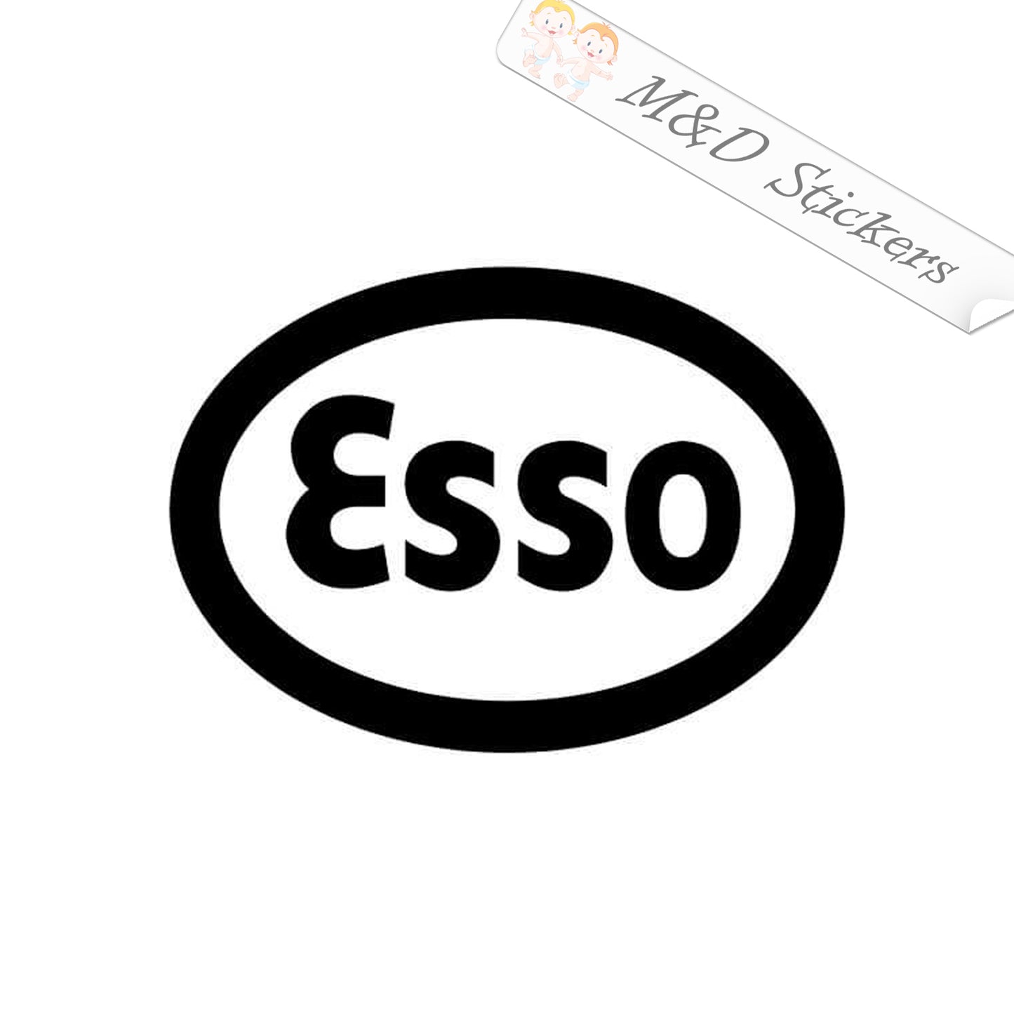 Esso Gas Station Logo (4.5" - 30") Vinyl Decal in Different colors & size for Cars/Bikes/Windows