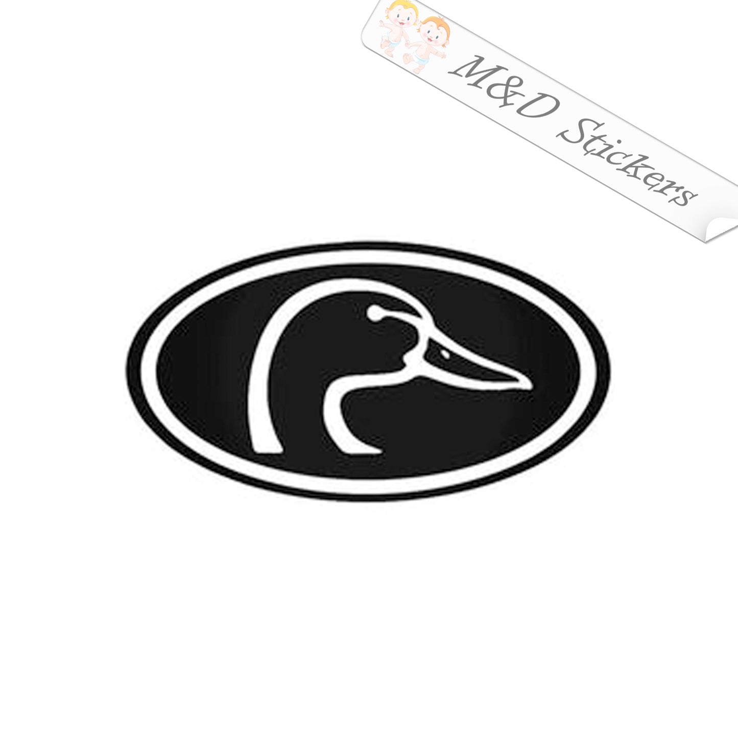 Duck head (4.5" - 30") Vinyl Decal in Different colors & size for Cars/Bikes/Windows