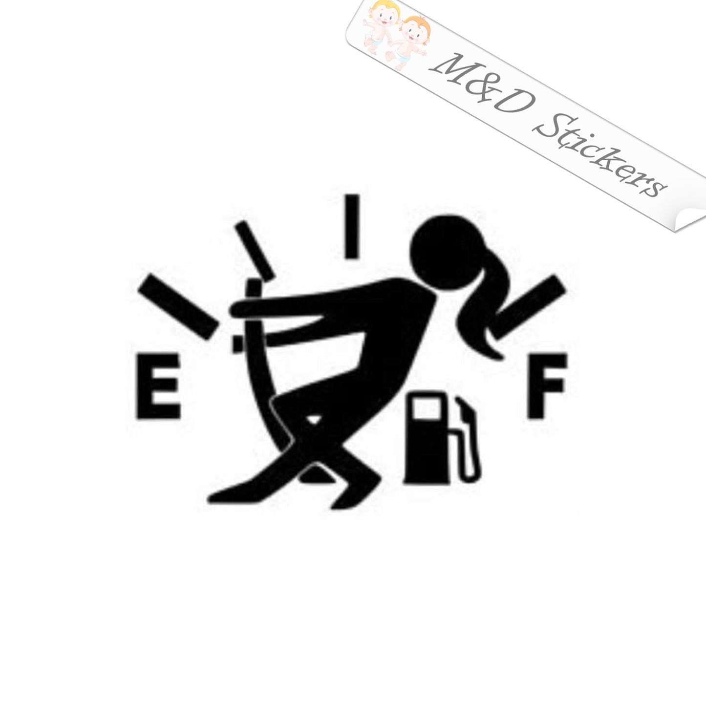 2x Gas fuel consumption problems female Vinyl Decal Sticker Different colors & size for Cars/Bikes/Windows