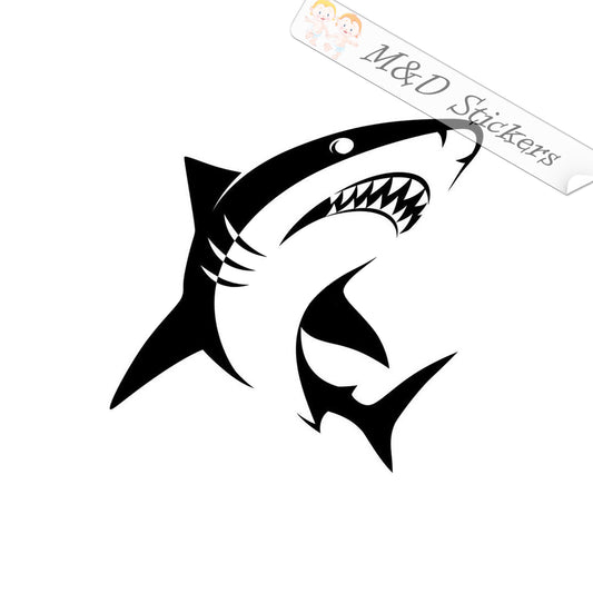 2x Shark Vinyl Decal Sticker Different colors & size for Cars/Bikes/Windows