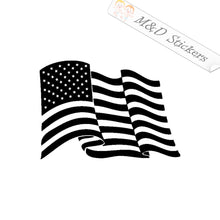 2x American Flag Vinyl Decal Sticker Different colors & size for Cars/Bikes/Windows