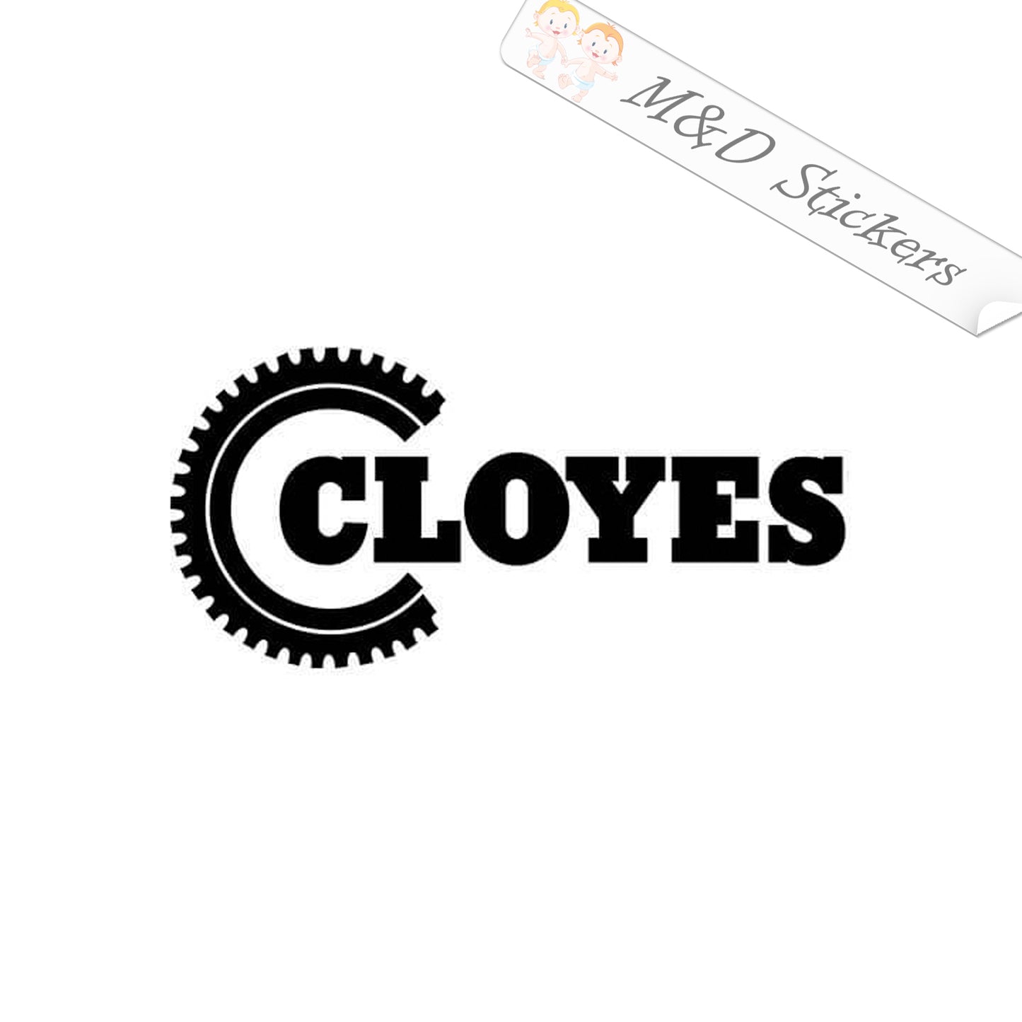 Cloyes Timing chain Logo (4.5" - 30") Vinyl Decal in Different colors & size for Cars/Bikes/Windows