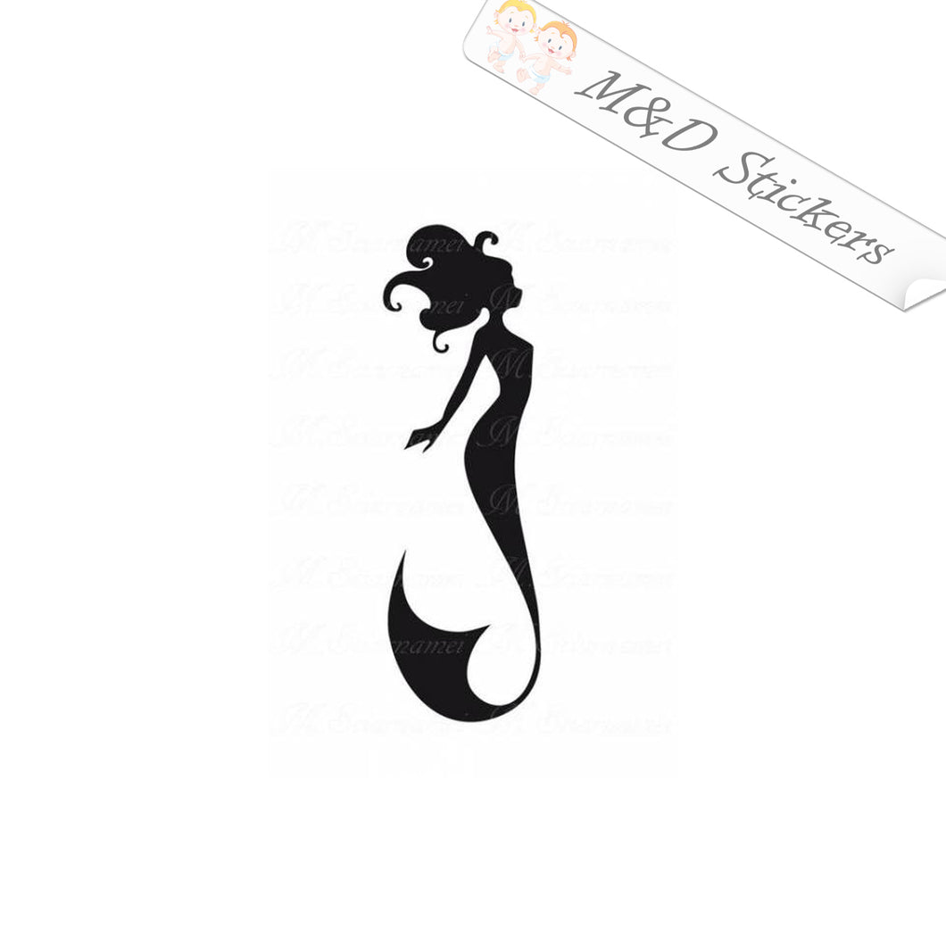 2x Mermaid Vinyl Decal Sticker Different colors & size for Cars/Bikes/Windows