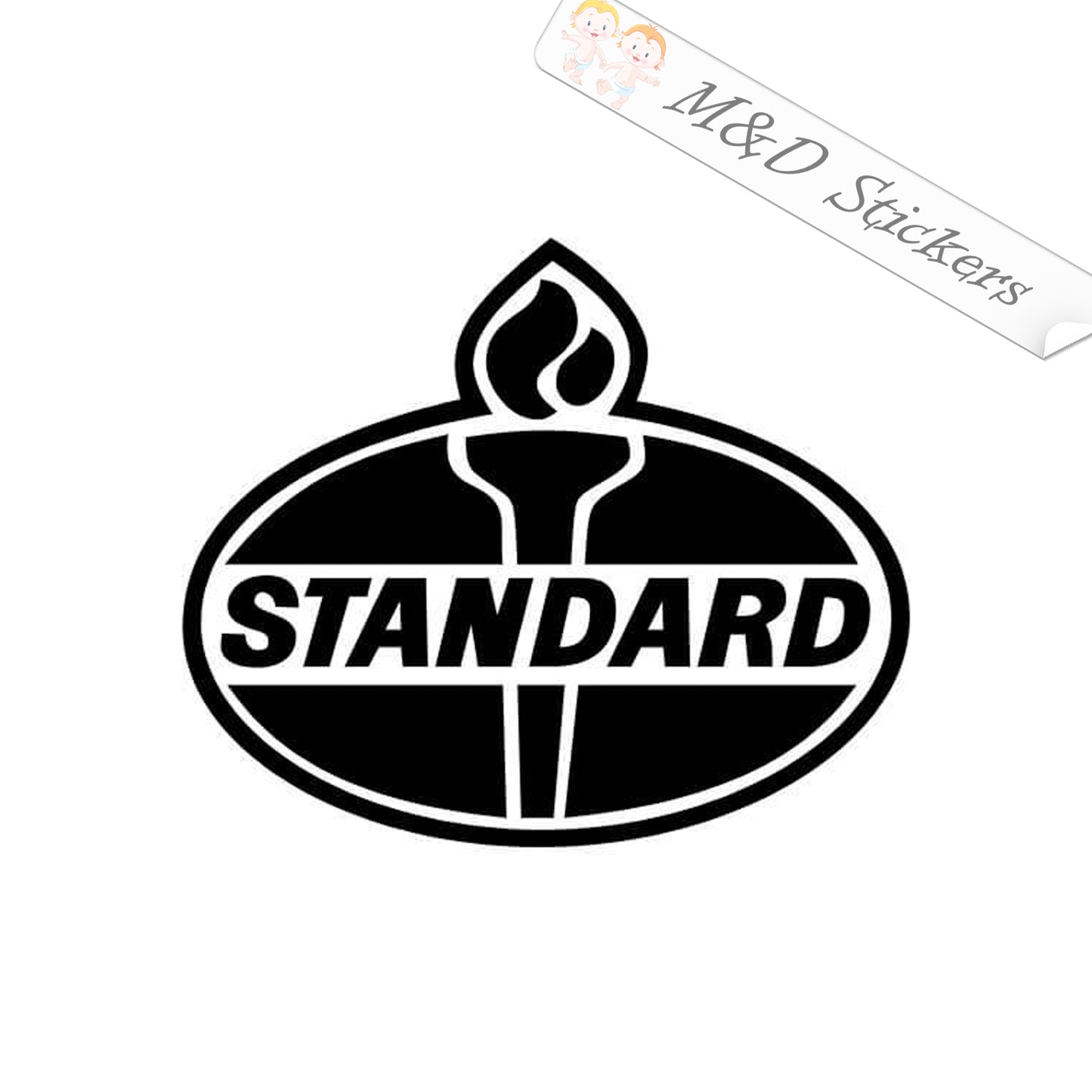 Standard Oil Gas Logo (4.5" - 30") Vinyl Decal in Different colors & size for Cars/Bikes/Windows