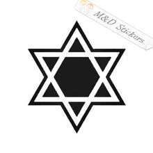 Star of David Jewish (4.5" - 30") Vinyl Decal in Different colors & size for Cars/Bikes/Windows