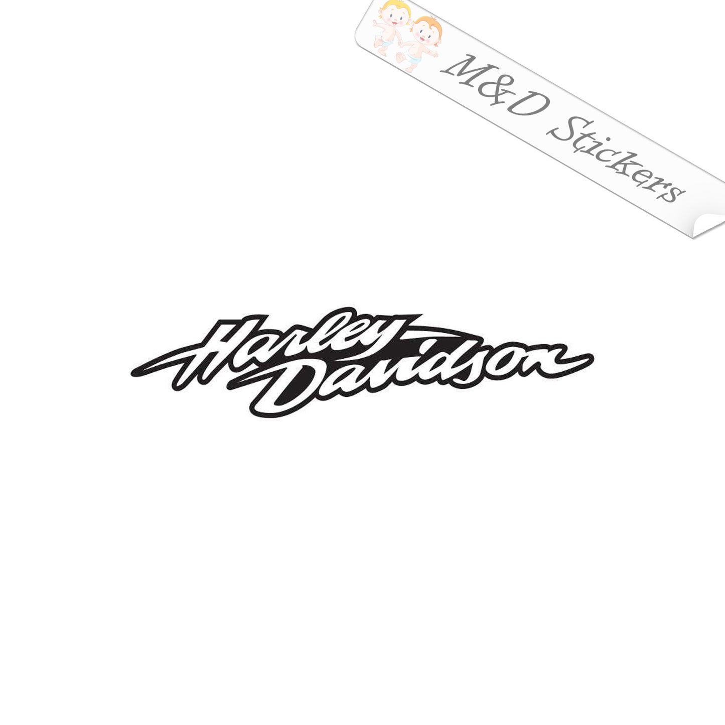 2x Harley-Davidson Logo Vinyl Decal Sticker Different colors & size for Cars/Bikes/Windows