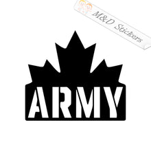 Maple Leaf Army (4.5" - 30") Vinyl Decal in Different colors & size for Cars/Bikes/Windows