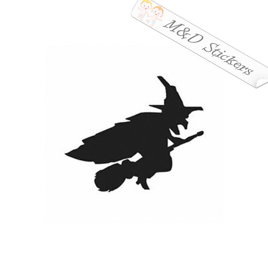 Flying witch on the broom (4.5" - 30") Vinyl Decal in Different colors & size for Cars/Bikes/Windows