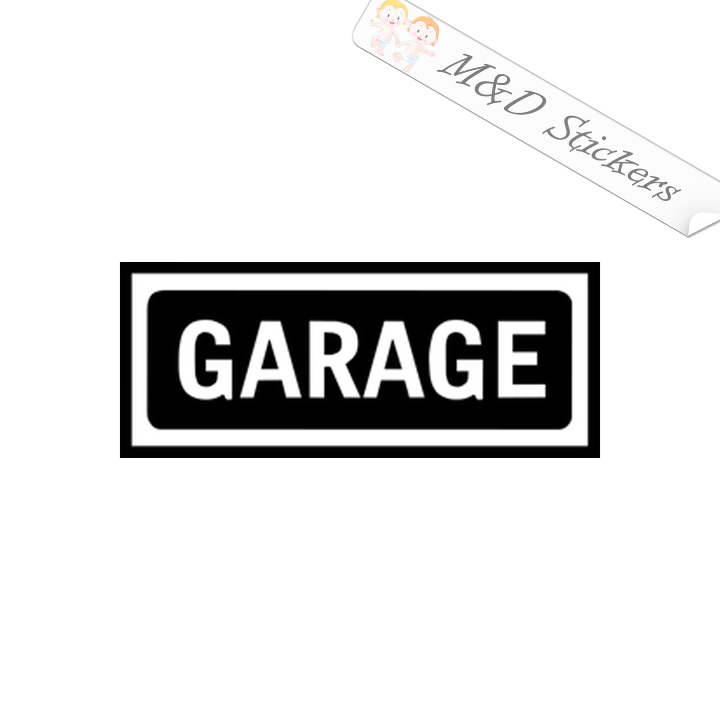 Garage sign (4.5" - 30") Vinyl Decal in Different colors & size for Cars/Bikes/Windows