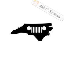 2x North Carolina State Borders Shape Jeep Vinyl Decal Sticker Different colors & size for Cars/Bikes/Windows