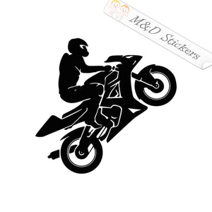 Motorcycle rider (4.5" - 30") Vinyl Decal in Different colors & size for Cars/Bikes/Windows