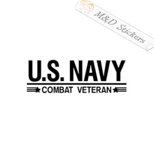 US Navy Combat Veteran (4.5" - 30") Vinyl Decal in Different colors & size for Cars/Bikes/Windows